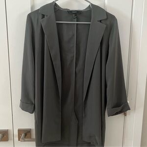 Forever 21 Olive Green Open Blazer